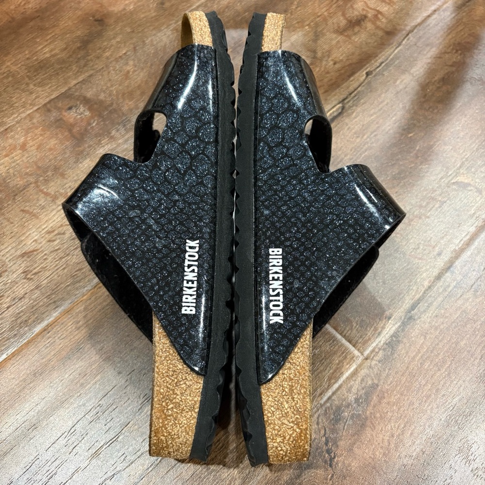 Birkenstock Arizona Magic Galaxy Black Glitter Slide Sandals EU 41 - Picture 4 of 9